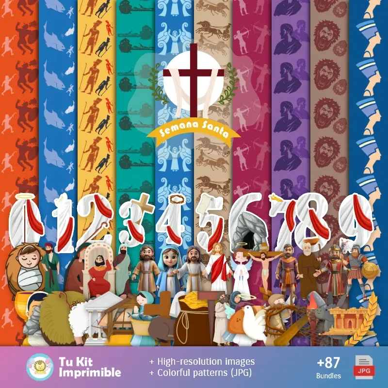 Banner em papel digital para a Semana Santa