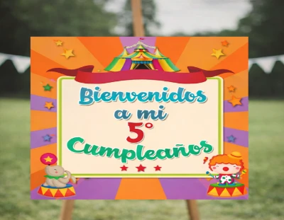 Cartel de bienvenida