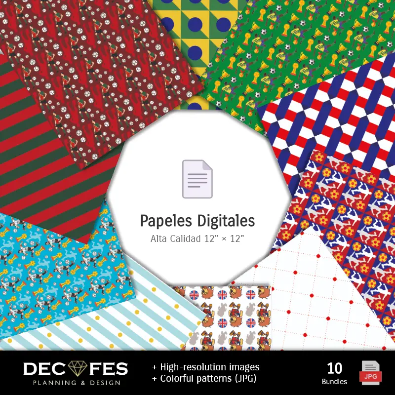 Collages | Álbum de Recortes da Copa do Mundo - Desenhos Imprimíveis para Artesanato