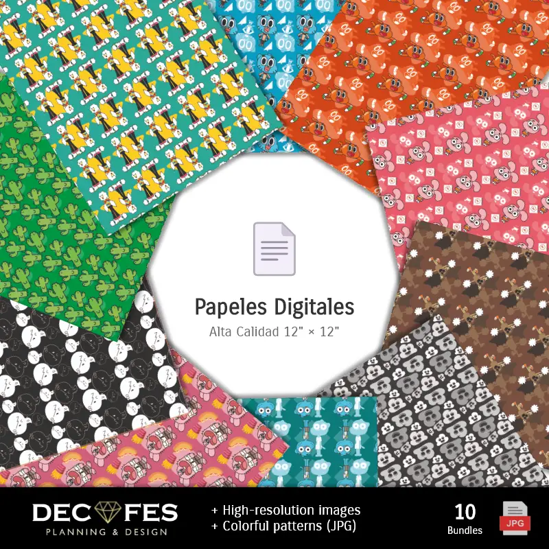 Collages | Álbum de Recortes O Incrível Mundo de Gumball - Desenhos Imprimíveis para Artesanato