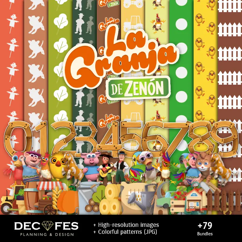 Album de scrapbooking de la ferme de Zenon - Modèles à imprimer pour les loisirs créatifs