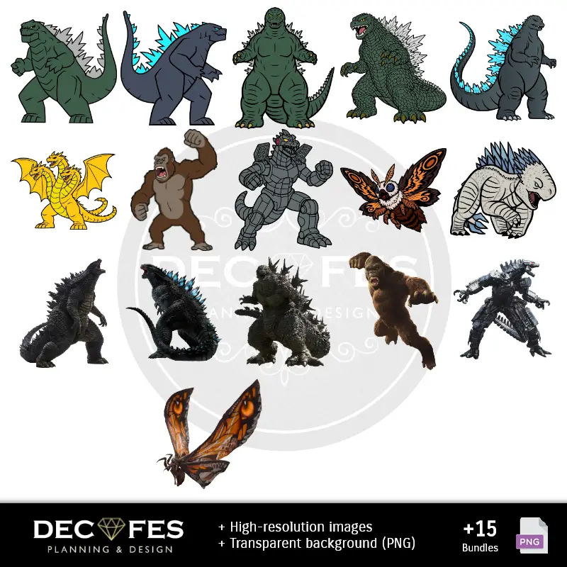Personajes | Album de scrapbooking Godzilla - Modèles à imprimer pour loisirs créatifs