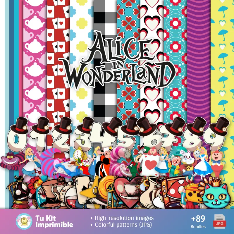 Fondos | Alicia finance à Wonderland - Digital Decor Papers