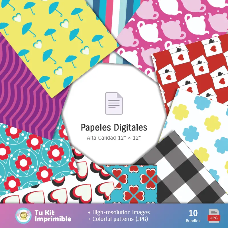 Fondos | Fondi Alicia in Wonderland - Digital Decor Papers