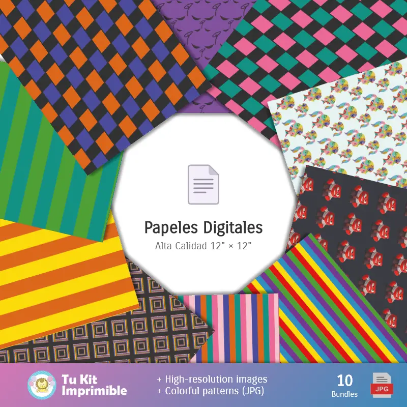 Números Temáticos | Fundos Inside Out Intensamente - Papel Digital para Decoração