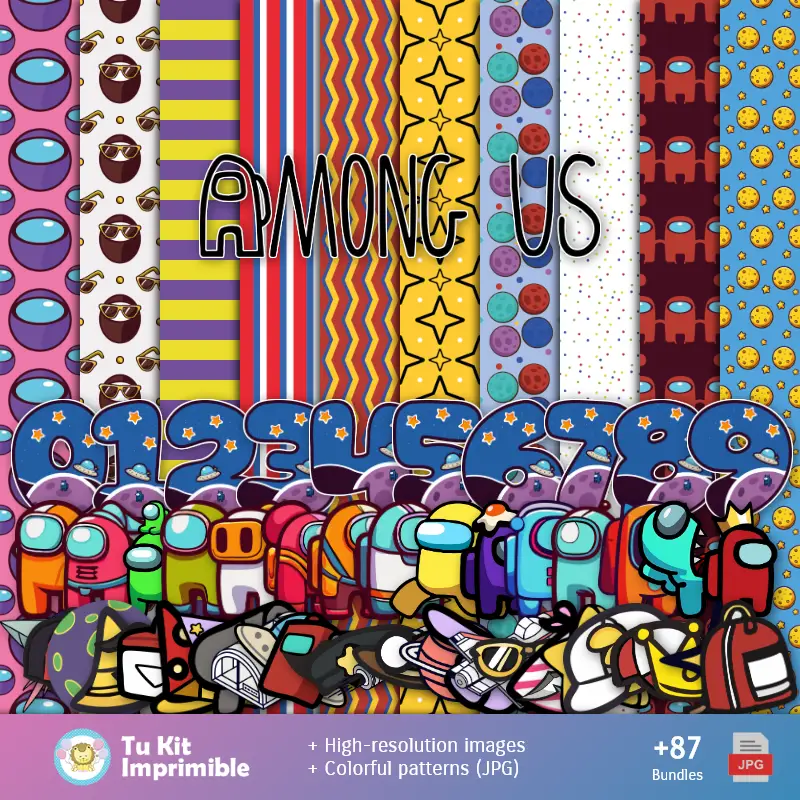 Collages | Среди них Us patterns and textures - Scrapbook и наборы для вечеринок