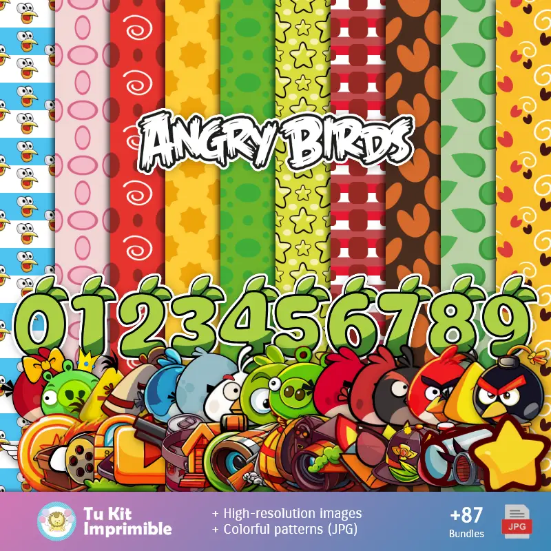 Personajes | Angry Birds - Decorazione digitale