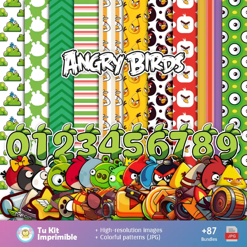 Fondos | Patrões e Texturas Angry Birds - Kits de Scrapbook e Festas