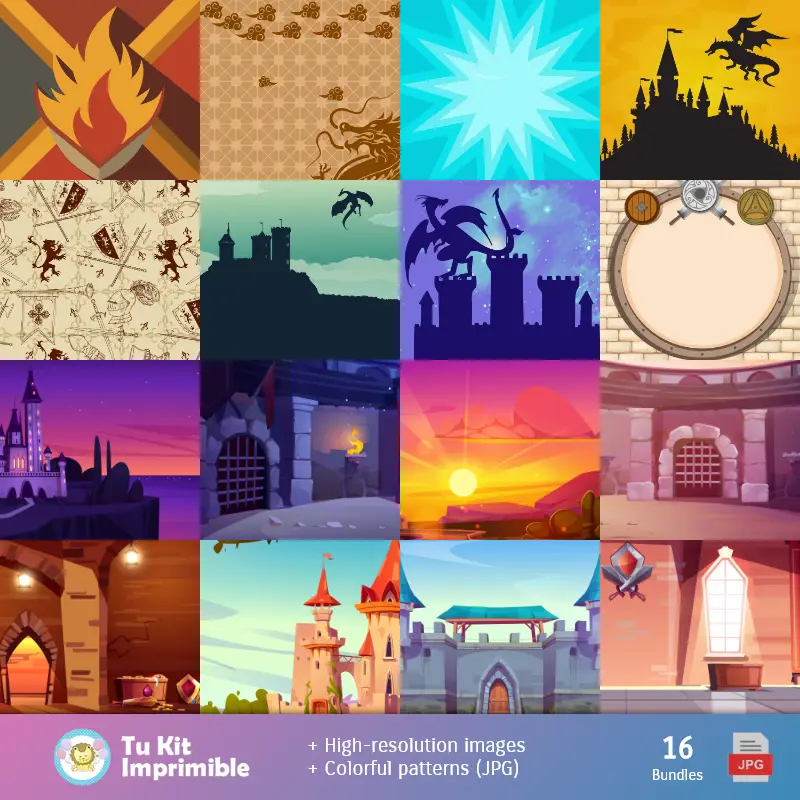 Collages | Fundos Como Entrenar o seu Dragão - Papeles Digitales para Decoração