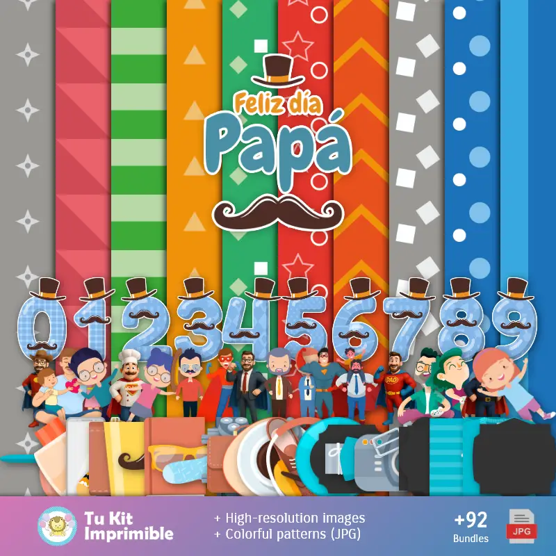 Fundo Dia do Pai - Papel Digital para Decoração