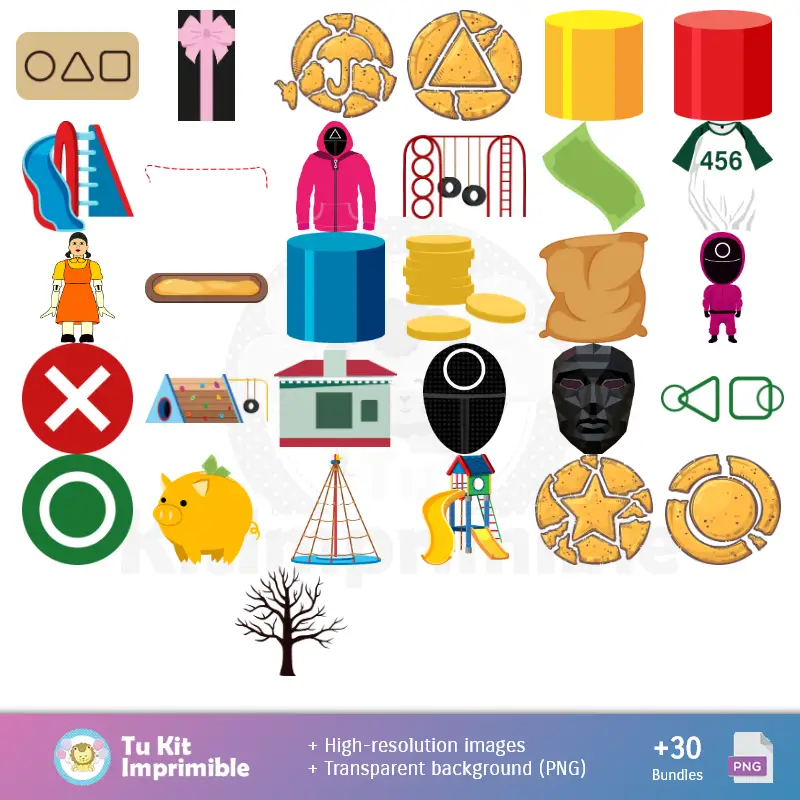 Accesorios | Hintergrund Squid Spiel - Digital Decor Papers