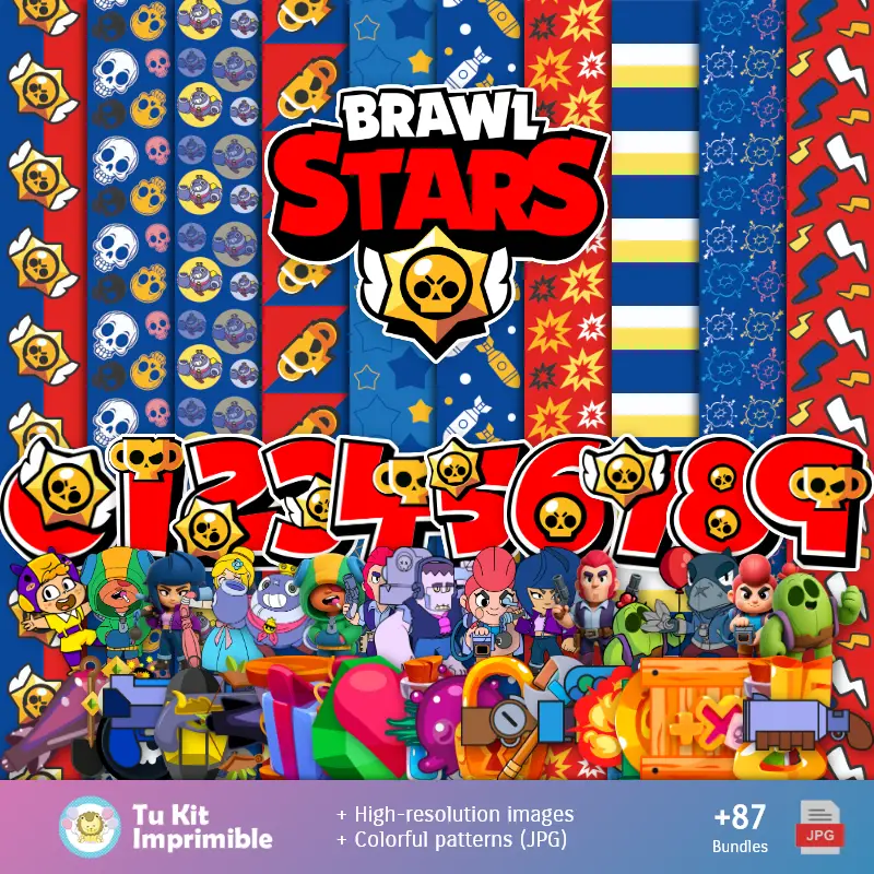 Fundos Brawl Stars - Papel Digital para Decoração