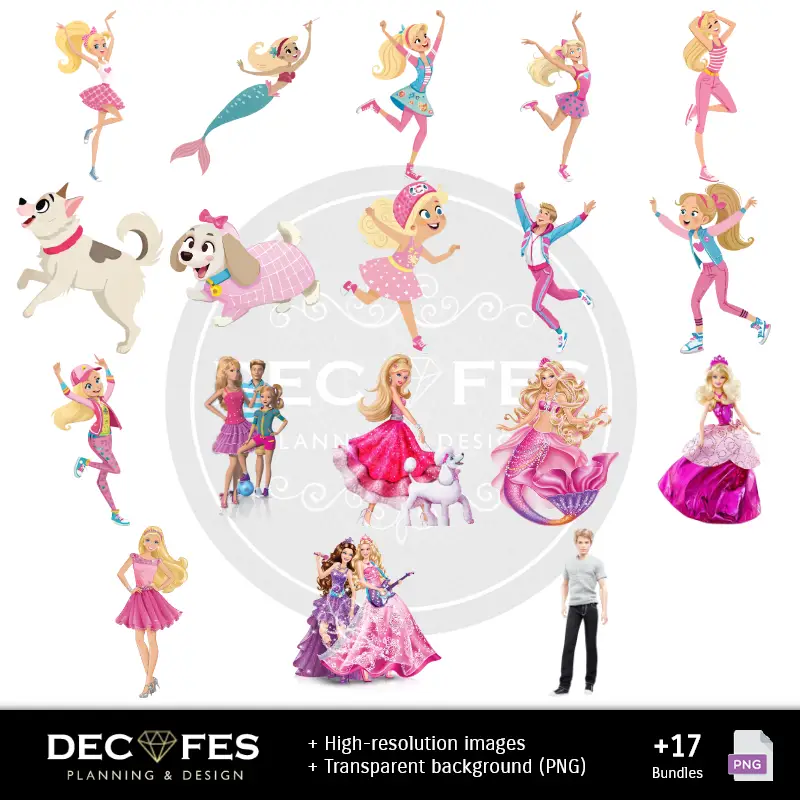 Fondos | Barbie Digital Paper - Stampabile per Scrapbook e fai da te