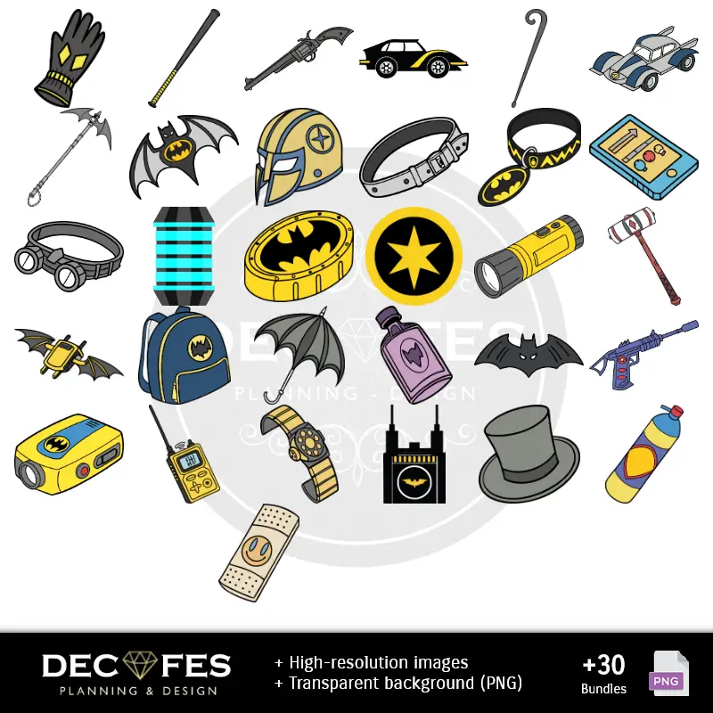 Accesorios | Papel Digital Batman - Imprimíveis para Scrapbook e DIY