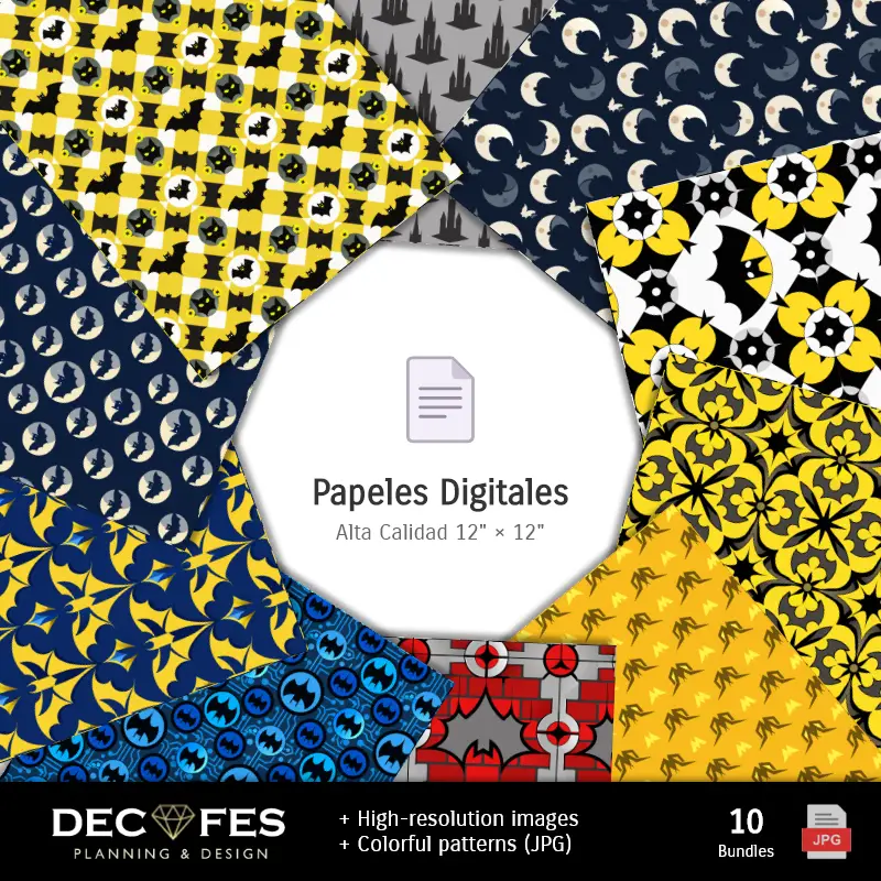 Fondos | Papel Digital Batman - Imprimíveis para Scrapbook e DIY