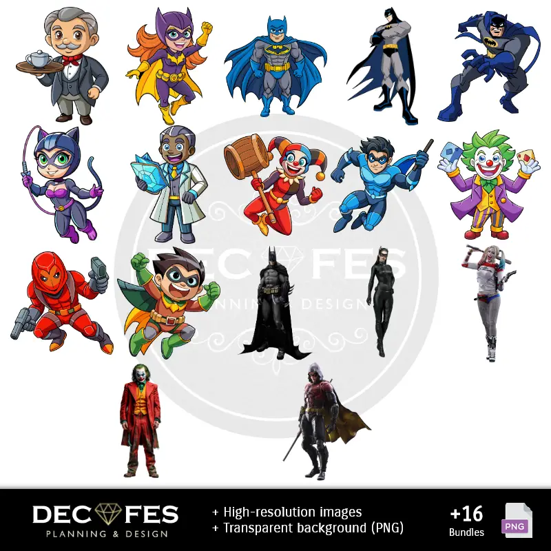 Personajes | Papel Digital Batman - Imprimíveis para Scrapbook e DIY