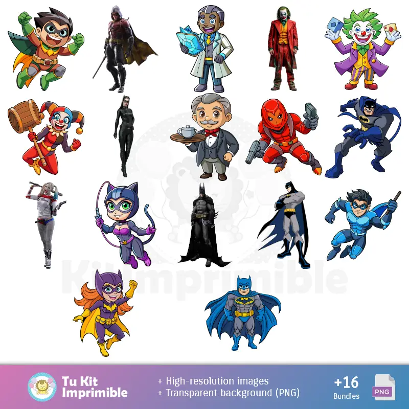 Números Temáticos | Batman Hintergrundbilder - Digitale Dekorpapiere