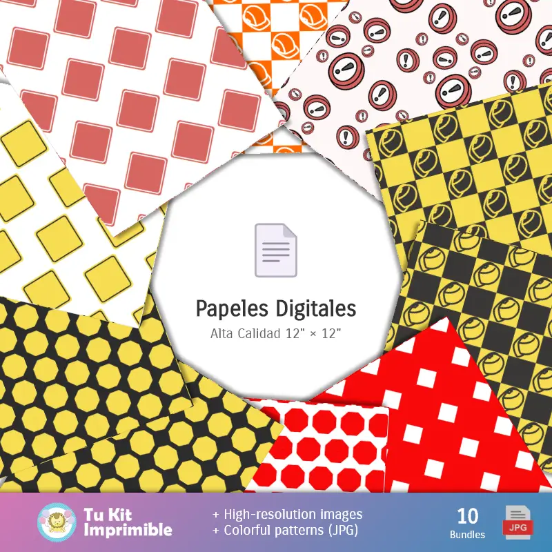 Collages | Modelli di costruzione e texture - Scrapbook e kit di partito