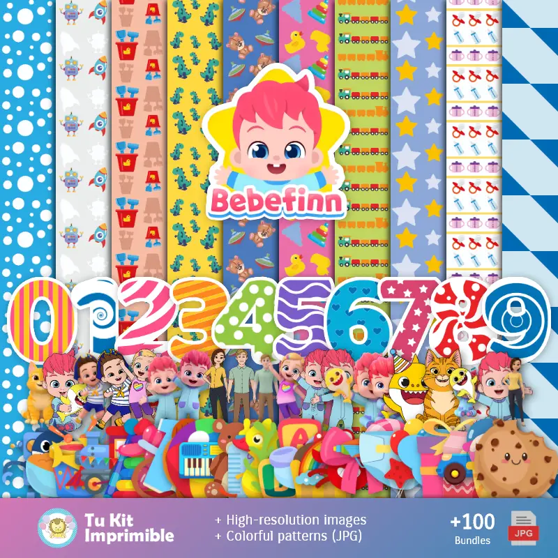 Bebefinn Backgrounds - Digital Papers for Decoration