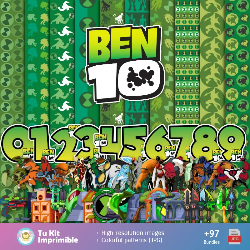 بن 10 أنماط ومنسوجات - دفتر وحفلات