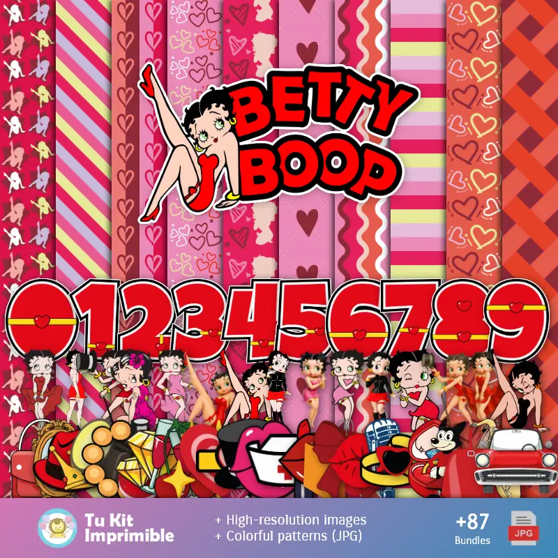 Carta da parati Betty Boop - Carta da Decoro Digitale