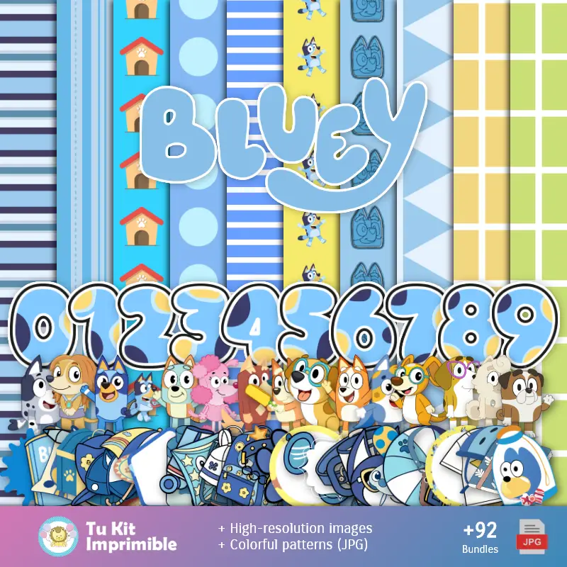 Collages | Sfondi blu - Decorazioni digitali