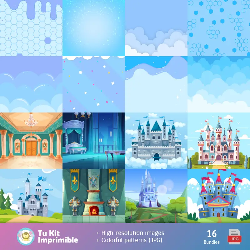 Fondos | Padrões e Texturas Osito Príncipe Azul - Kits de Scrapbook e Festas