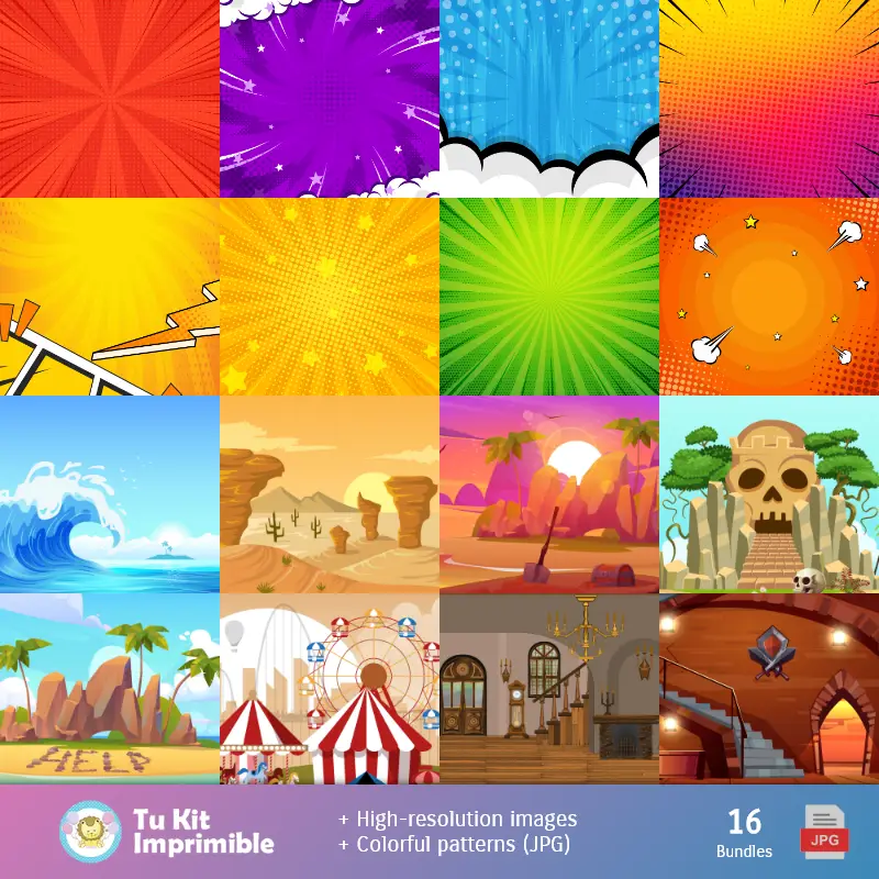 Fondos | Brain Rot Patterns and Textures - Kit Scrapbook e Parti