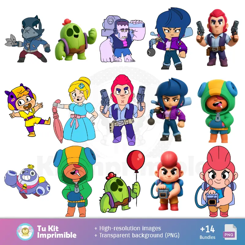 Números Temáticos | Brawl Stars Backgrounds - Papier numérique pour décoration