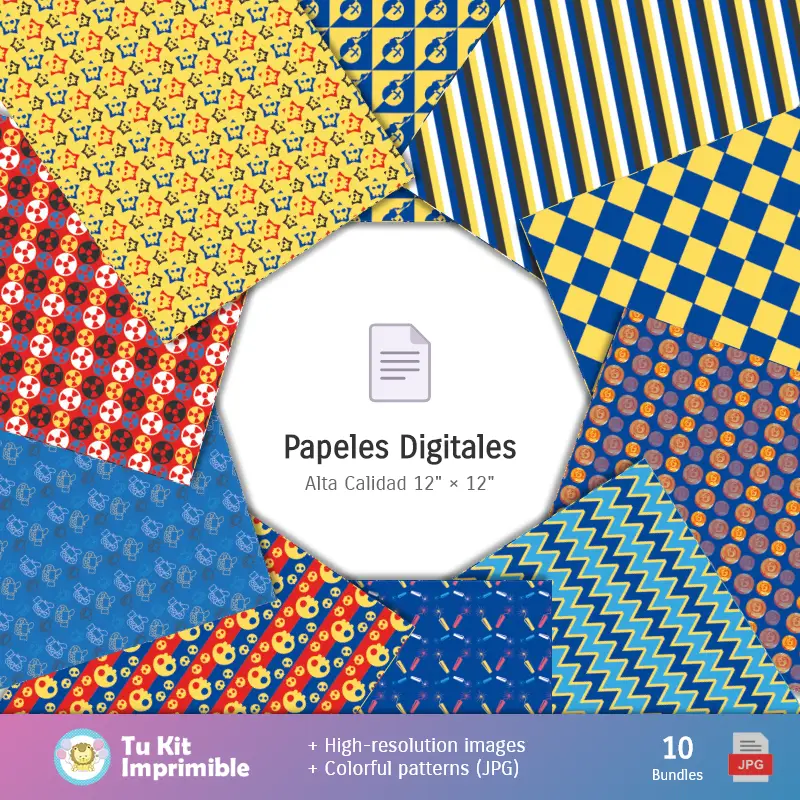 Collages | Padrões e Texturas Brawl Stars - Kits de Scrapbook e Festas