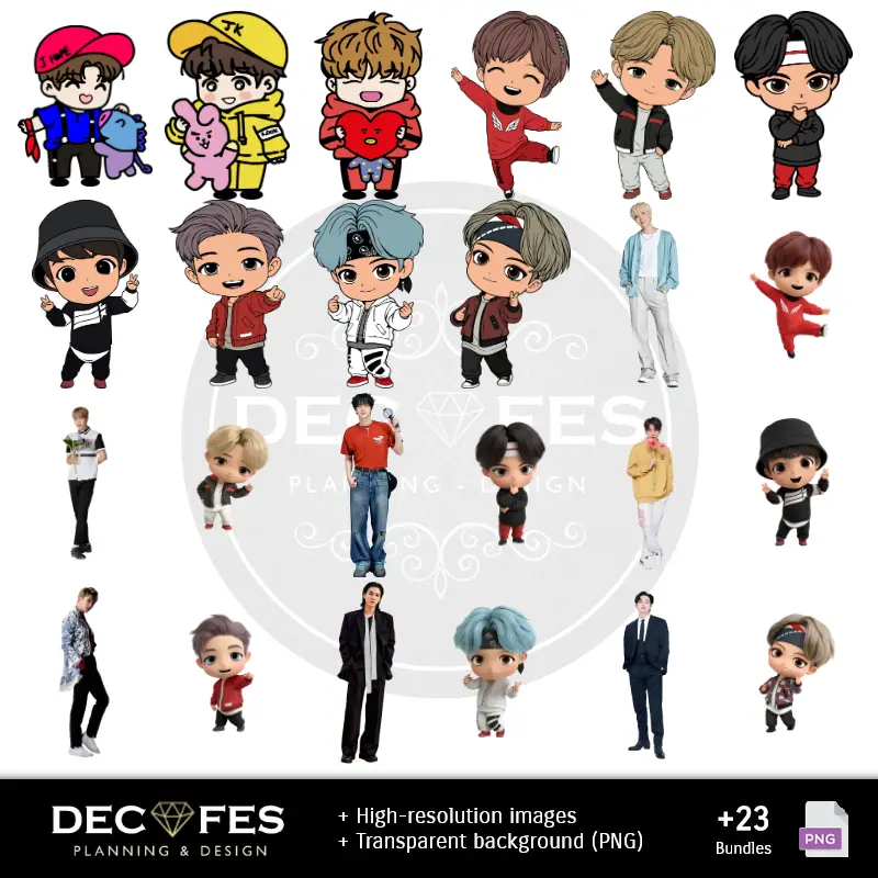 Personajes | BTS剪贴簿 - 可打印的手工艺品设计