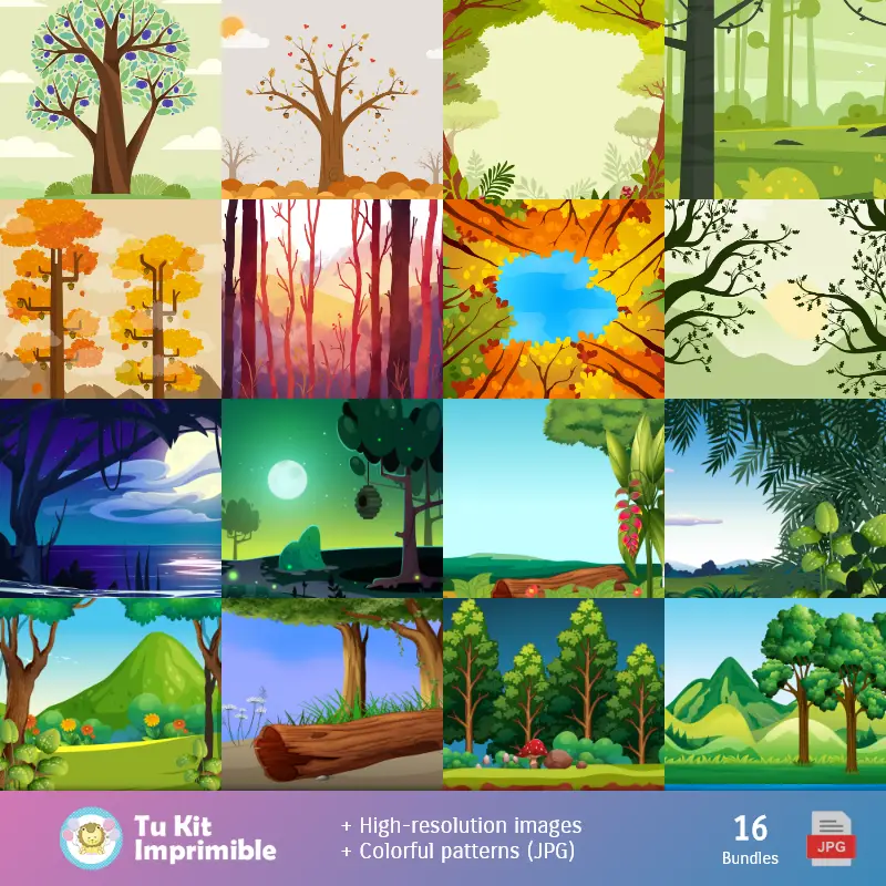 Números Temáticos | Búhos y Lechuzas - Carte di decorazione digitale