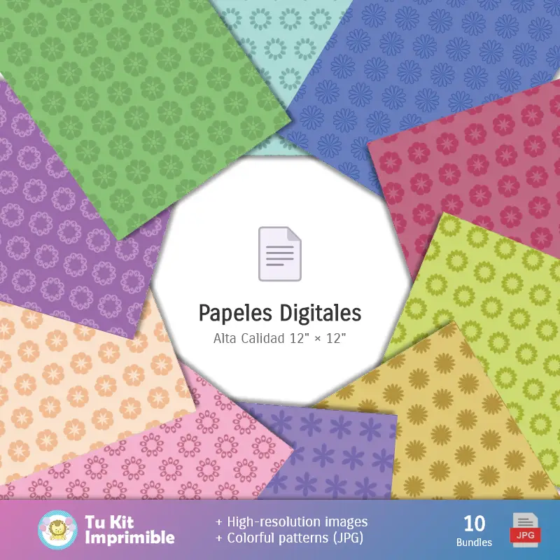 Collages | Búhos y Lechuzas - Papiers de décoration numériques