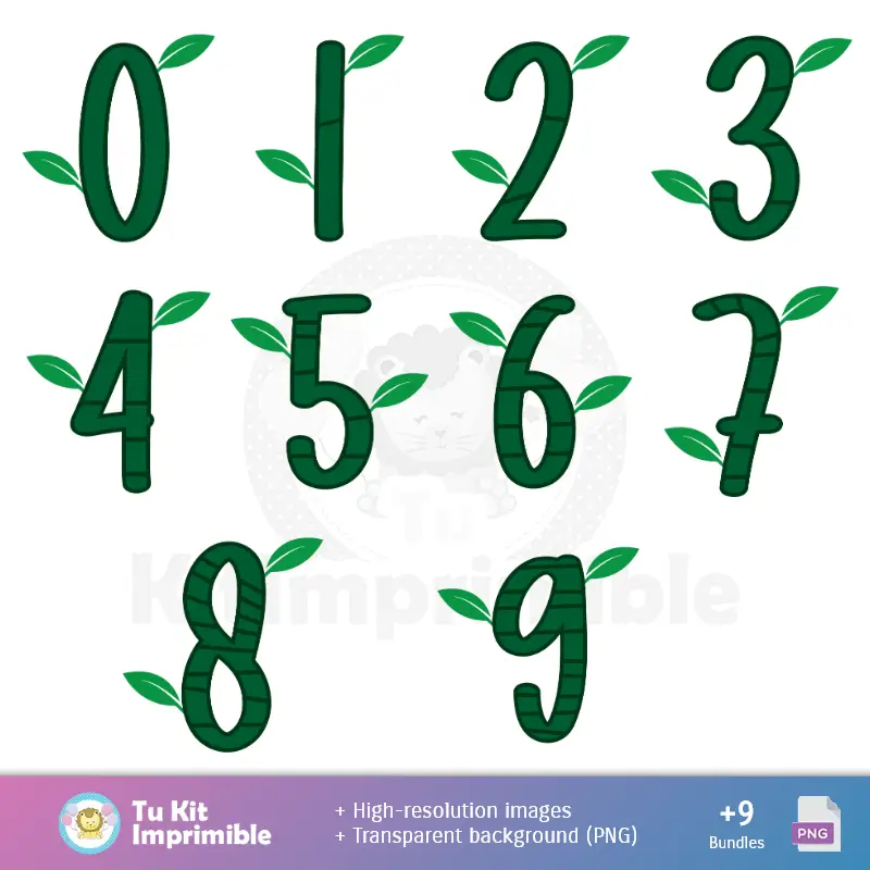 Números Temáticos | Fundo Dia do Campesino - Papel Digital para Decoração