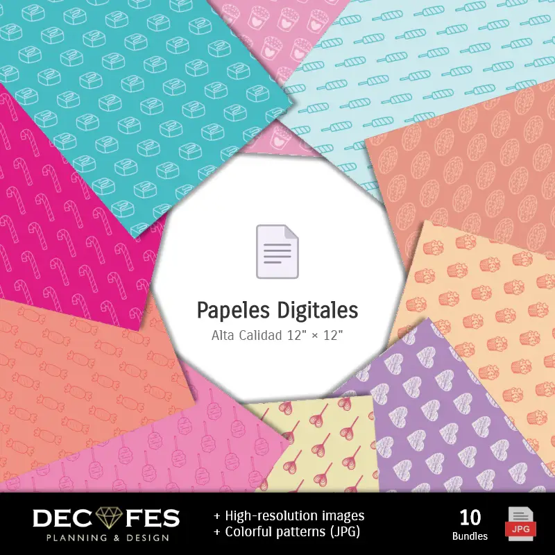 Fondos | Candyland Digital Paper - Stampabile per Scrapbook e fai da te