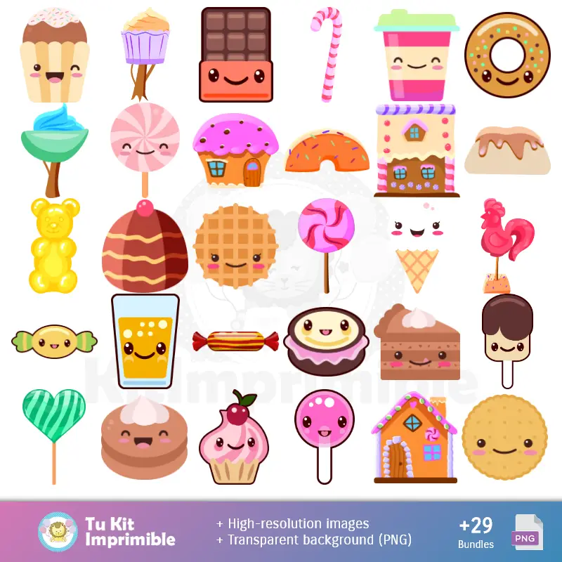 Accesorios | Fondi Candyland - Decorazioni digitali