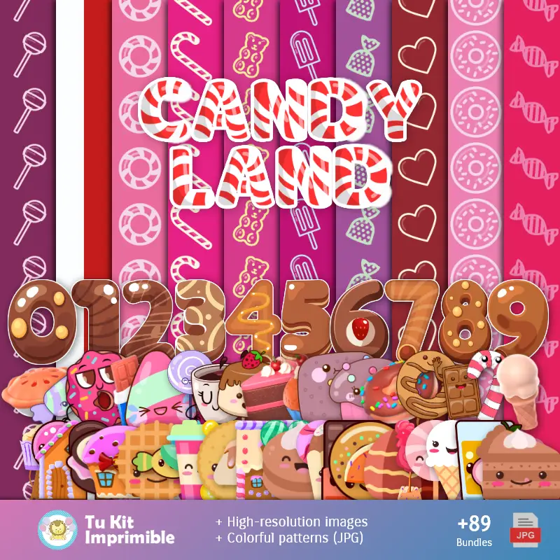 Fondi Candyland - Decorazioni digitali