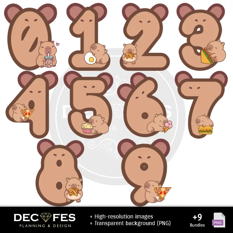 Fondos | Papel Digital Capibara - Imprimíveis para Scrapbook e DIY