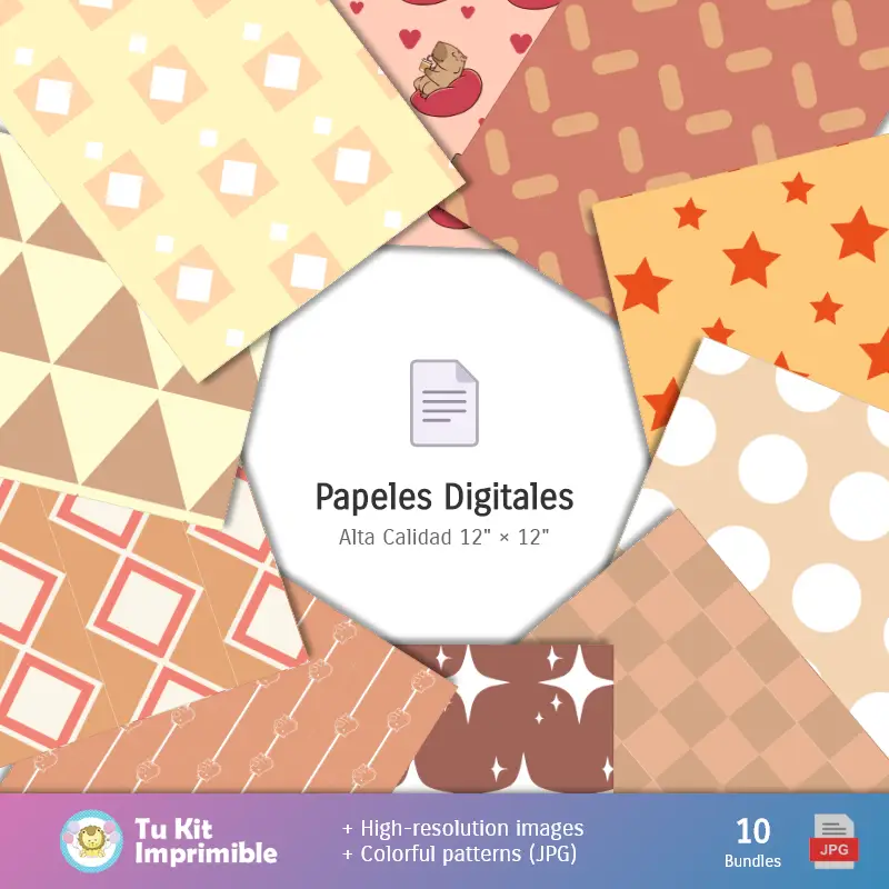 Números Temáticos | Modelli e texture Capitara - Kit Scrapbook e Party