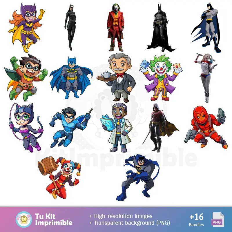 Personajes | Fundos Batman - Papel Digital para Decoração