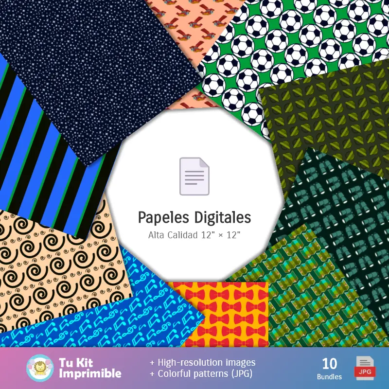 Accesorios | Fundos Doki - Papel Digital para Decoração