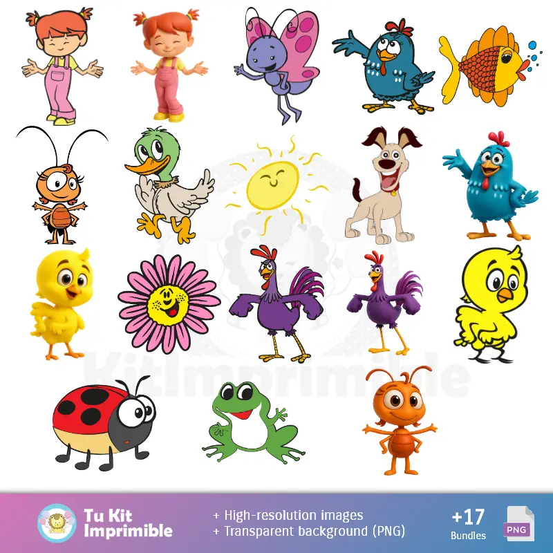 Fundos Gallinita Pintadita - Papel Digital para Decoração