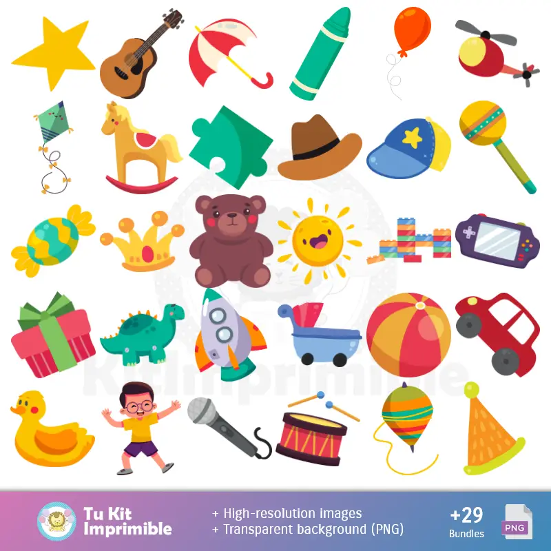 Accesorios | Fundo Dia da Criança - Papel Digital para Decoração