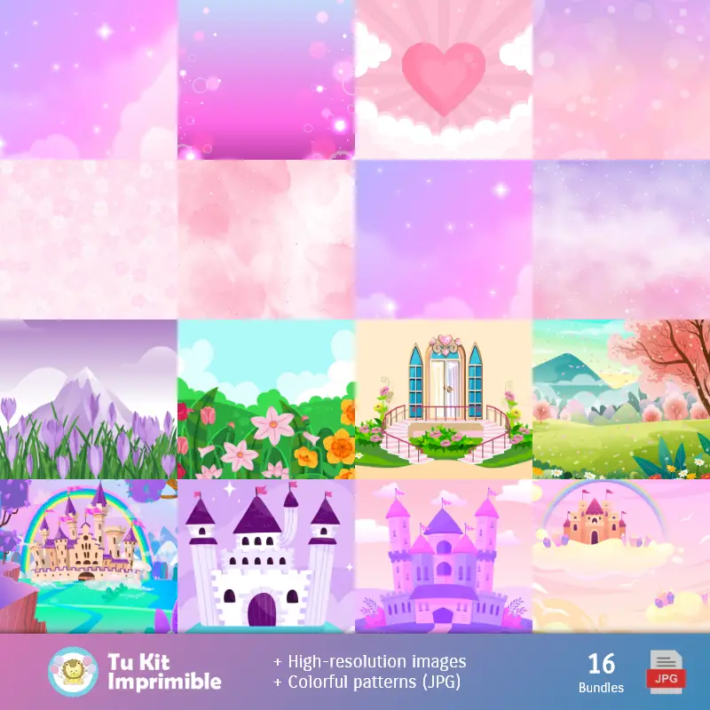 Fondos | Fundos Princesa Sofia - Papel Digital para Decoração