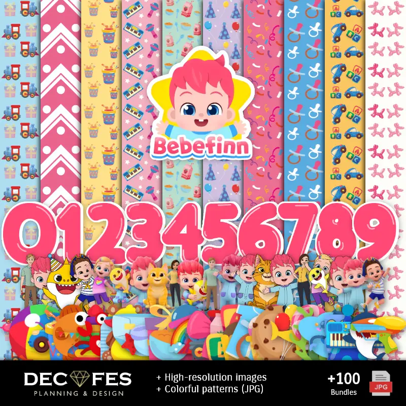 Carta digitale Bebefinn - Materiali stampabili per scrapbooking e fai da te