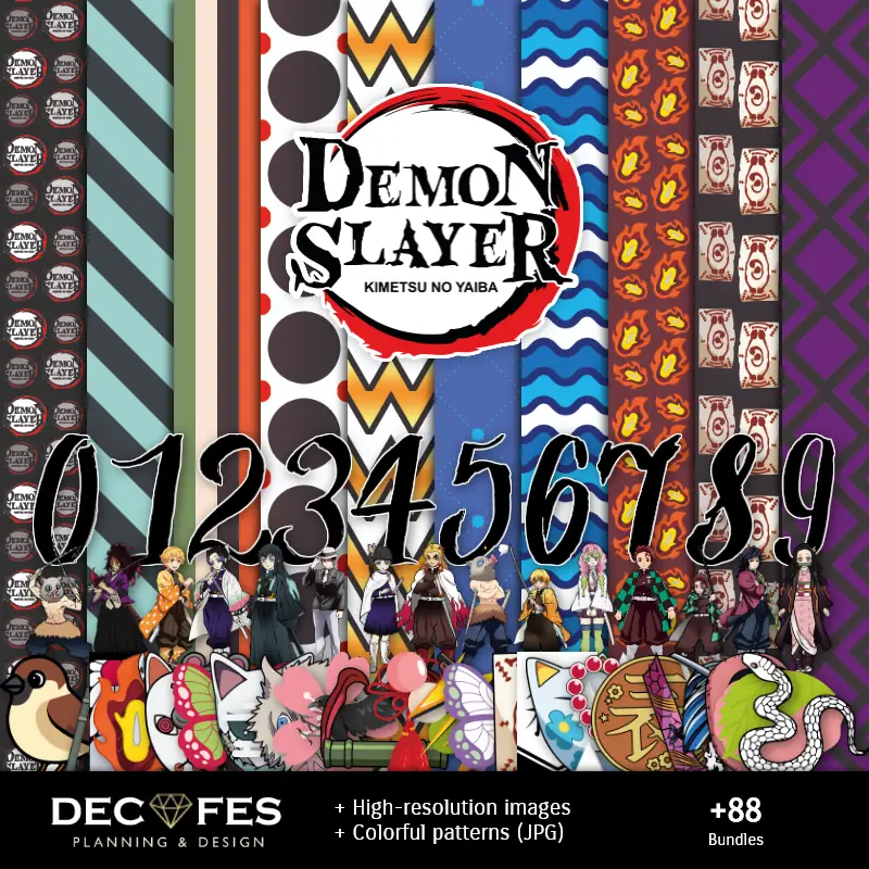Carta digitale Demon Slayer - Stampabili per scrapbooking e fai da te