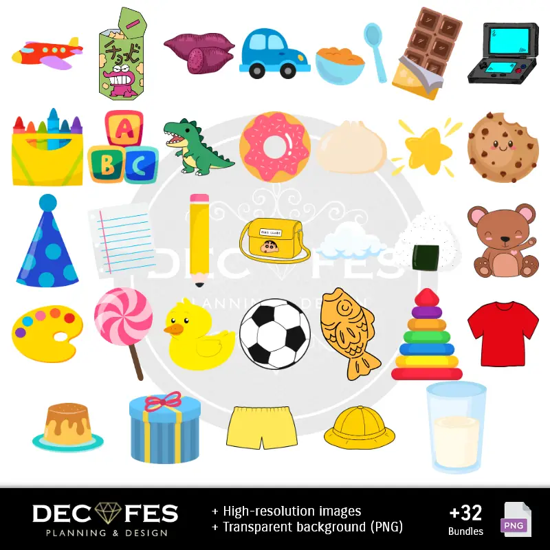 Accesorios | Carta digitale di Crayon Shin-chan - Stampabili per scrapbooking e fai da te