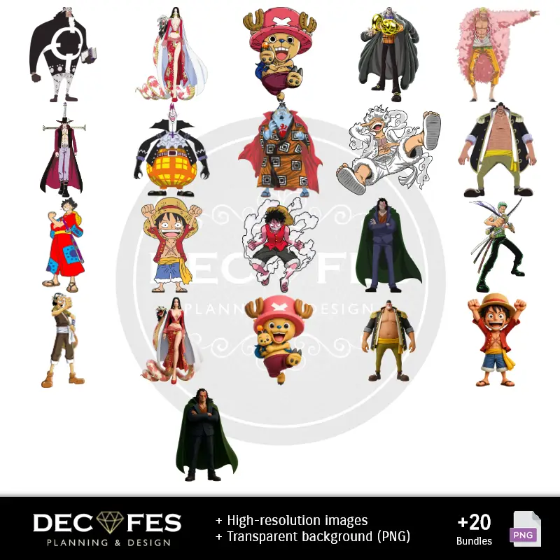 Personajes | Papel Digital One Piece - Imprimíveis para Scrapbook e DIY