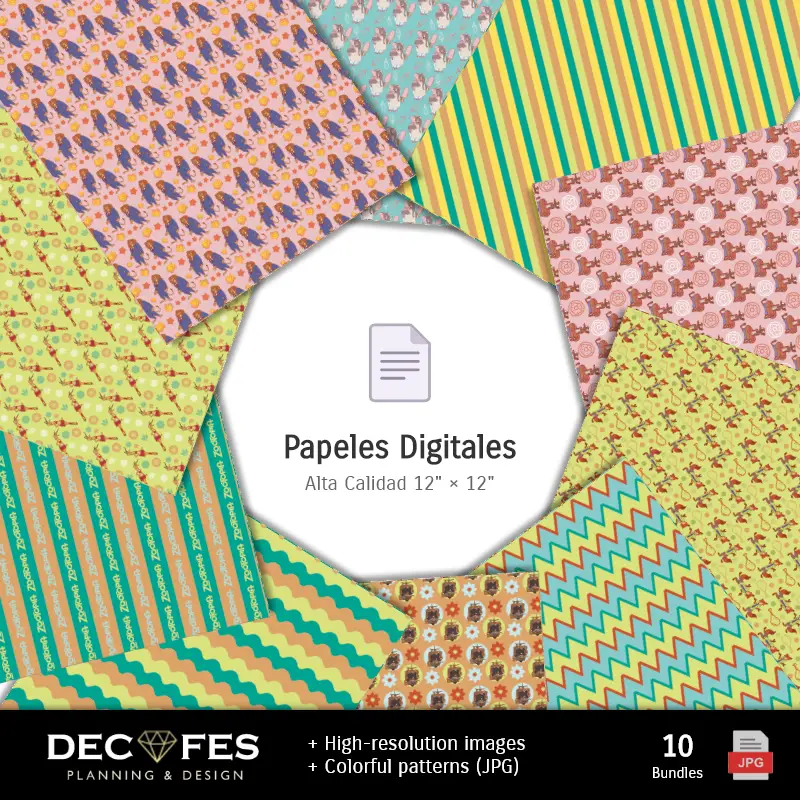 Números Temáticos | Papel Digital Zootopia - Imprimíveis para Scrapbook e DIY