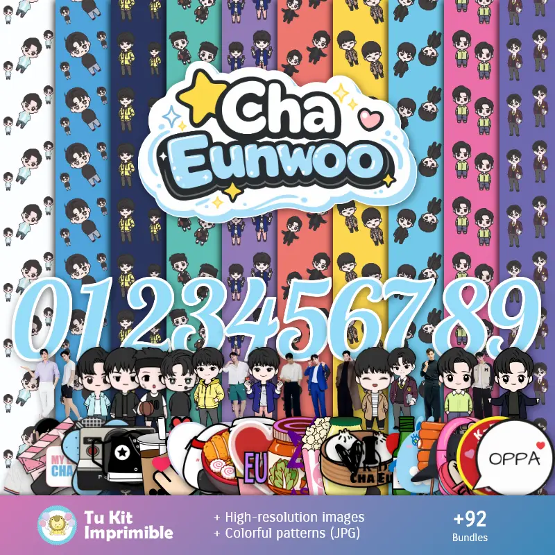 Cha Eunwoo Backgrounds - Digital Papers for Decoration
